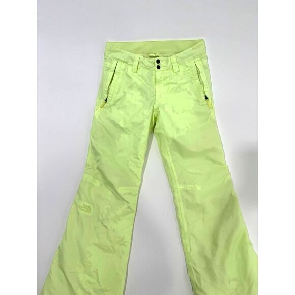 The North Face, neon lime snow pant, lightly lined - Picture 8 of 8